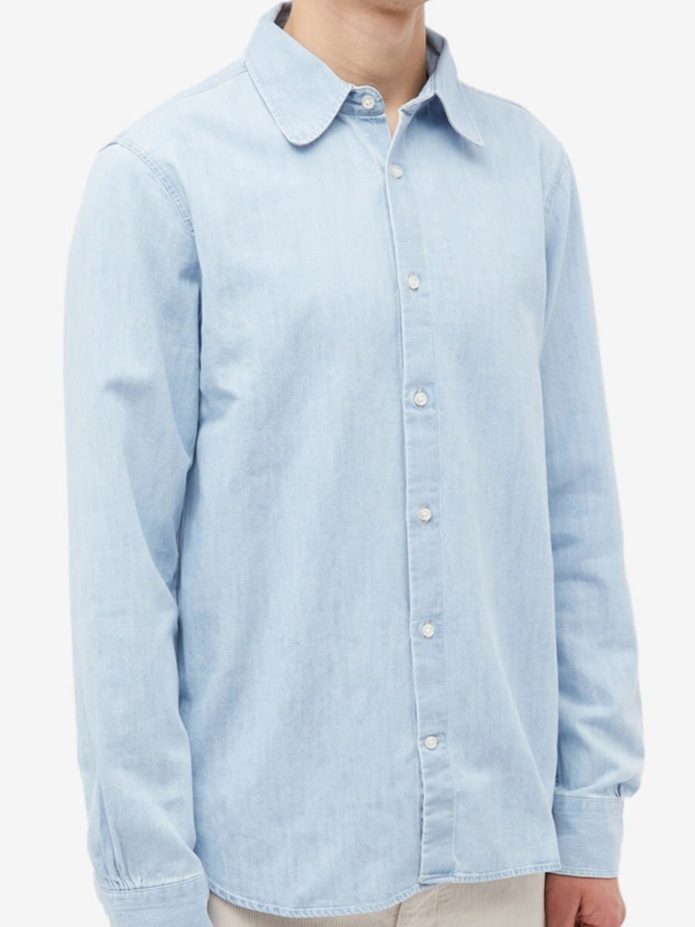 Officine Generale Générale Washed Denim Shirt - Lite Blue - XXL - Fits Like L/XL